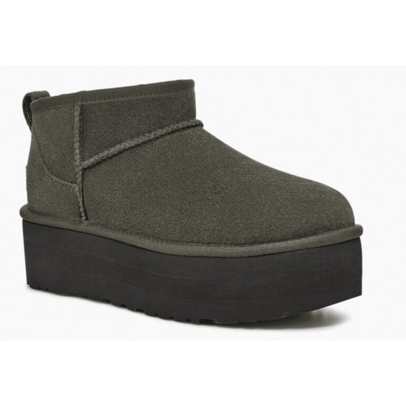 UGG Classic Ultra Mini Platform Color: FOREST NIGHT - Picture 3 of 5